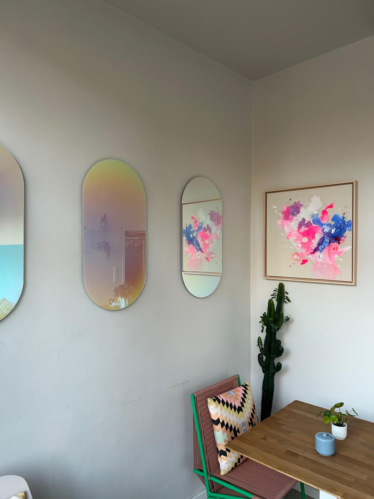 Neon Lagune, 2025, Acryl auf roher Baumwollleinwand